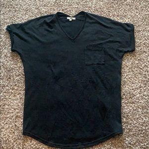 Black vneck sweater dress